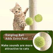 green leafy cat scratching post, view 9 - MRSLM