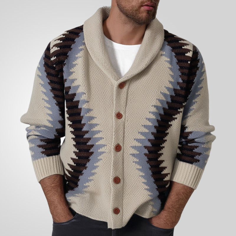 men's knitted thickened sweater, view 3 - MRSLM