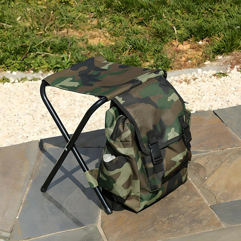 folding camping fishing chair with backpack, view 3 - MRSLM