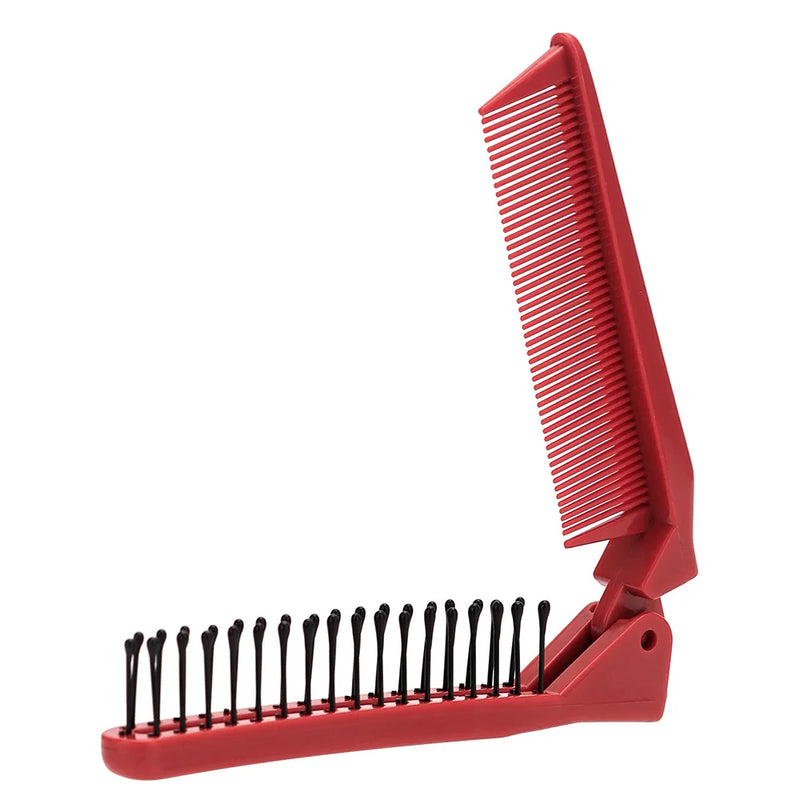 mini red folding pocket comb, view 8 - MRSLM