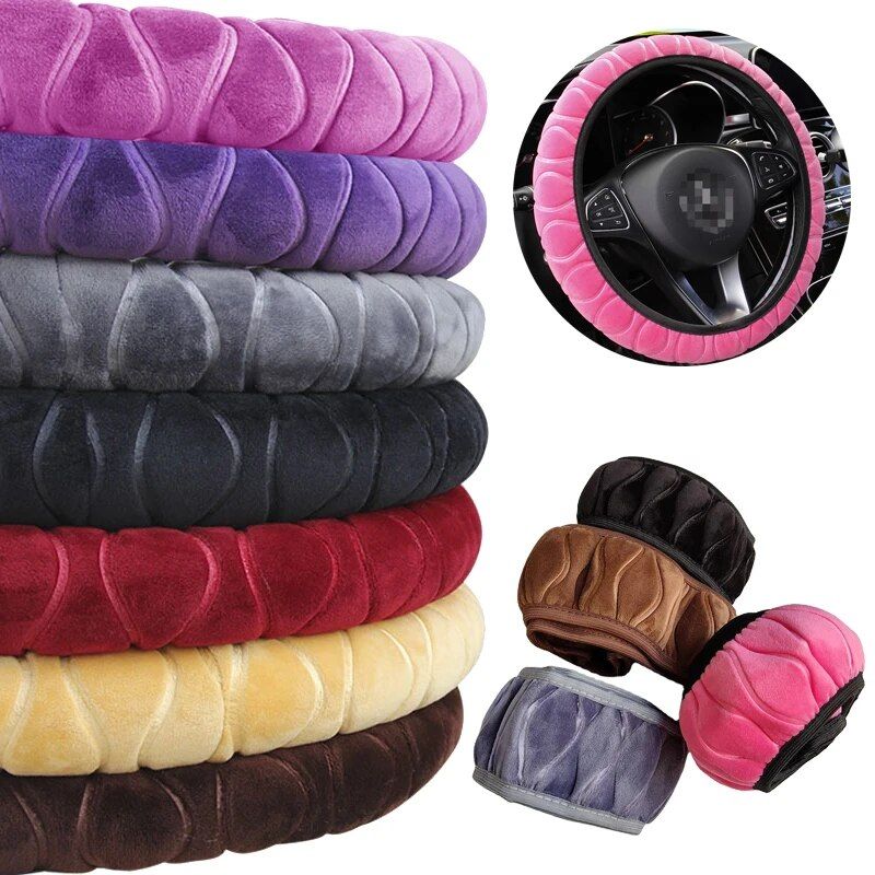 Soft Winter Warm Plush Car Steering Wheel Cover