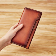 men's long leather wallet with strap, view 4 - MRSLM