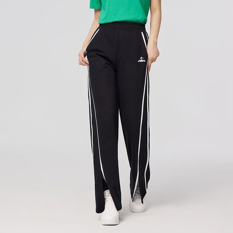 contrasted color slit wide leg pants, view 4 - MRSLM