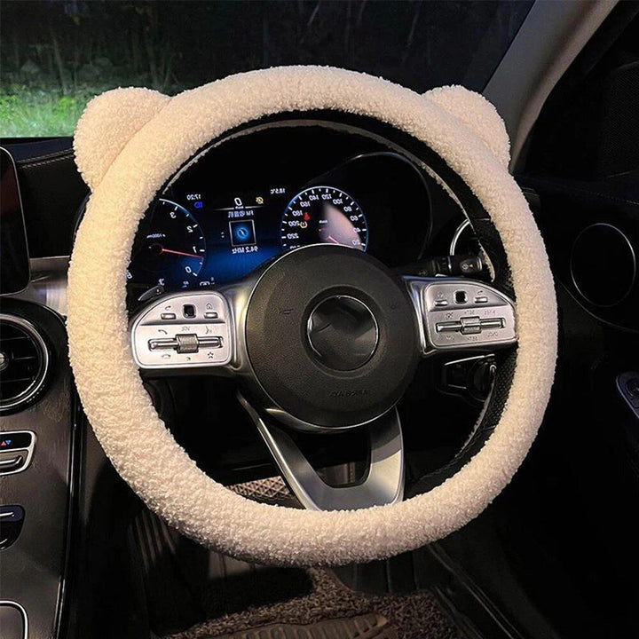 Plush Car Steering Wheel Cover