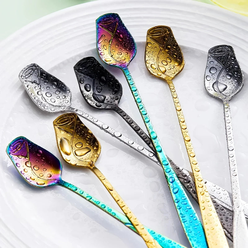 stainless steel rose spoon, view 9 - MRSLM