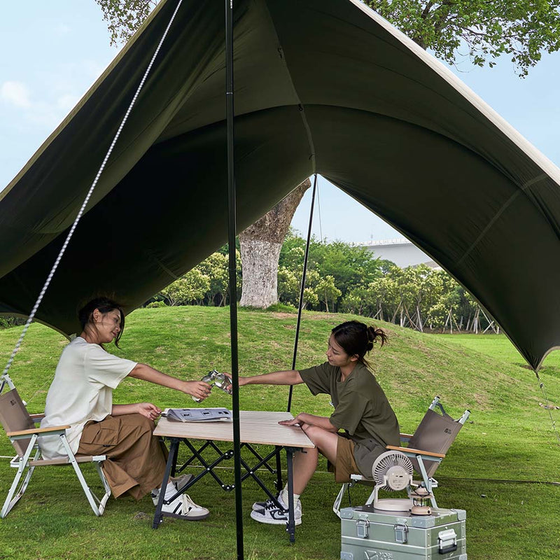 hexagonal camping sun shelter, view 4 - MRSLM