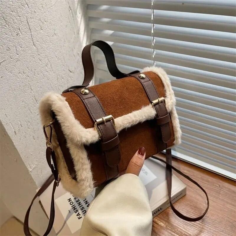 winter plush crossbody bag, view 4 - MRSLM