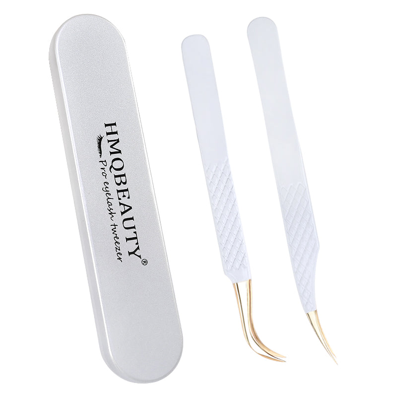 stainless steel eyelash tweezers set, view 8 - MRSLM