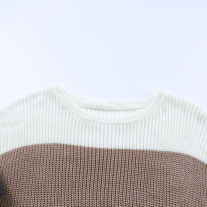 long sleeve contrast color basic top, view 6 - MRSLM
