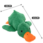 plush duck dog toy with squeaker, view 3 - MRSLM