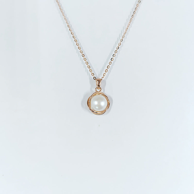 Freshwater pearl 925 silver pendant necklace, view 9 - MRSLM