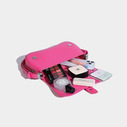 pink PU leather envelope shoulder bag, view 6 - MRSLM