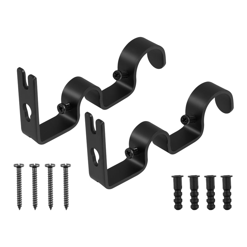 double curtain rod bracket holders, view 2 - MRSLM