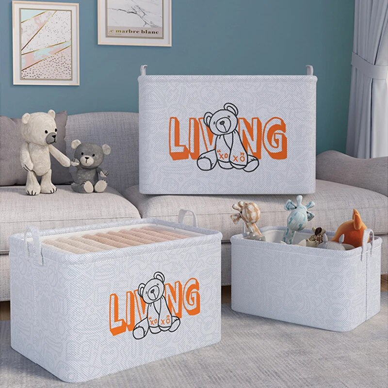 foldable clothes storage basket, view 4 - MRSLM
