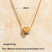gold plated love letter necklace, view 6 - MRSLM