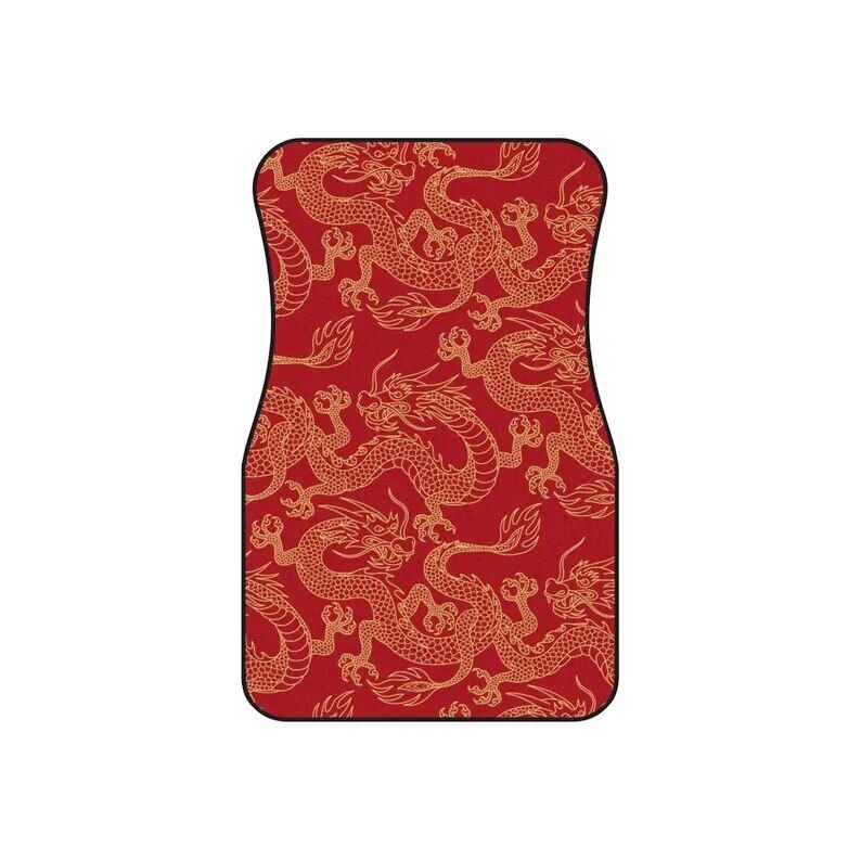 red dragon print car floor mats, view 5 - MRSLM