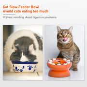 slanted cat puzzle bowl, view 9 - MRSLM
