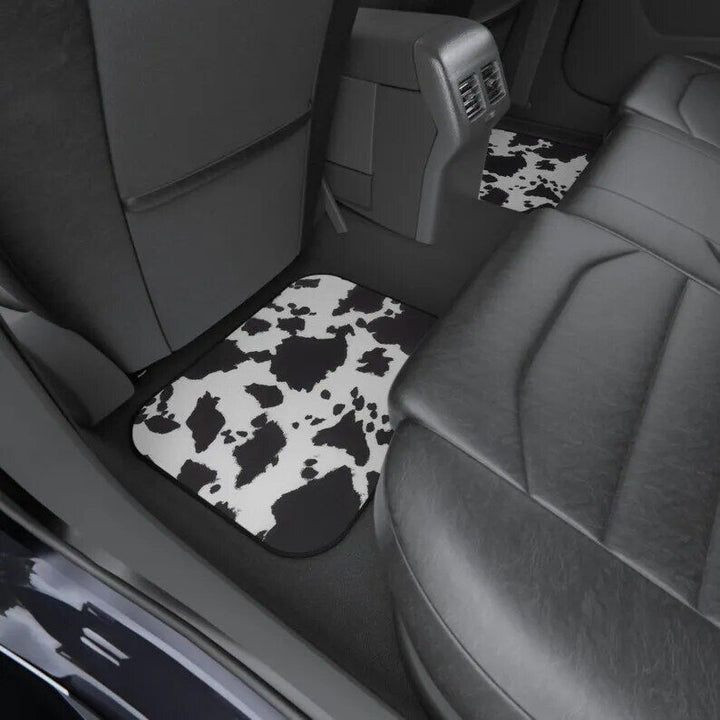 Cow Print Waterproof Car Floor Mats (Set of 4)