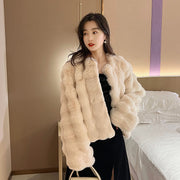plush collarless short top - MRSLM