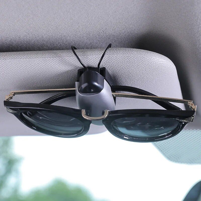 universal car visor sunglasses holder and card clip, view 5 - MRSLM