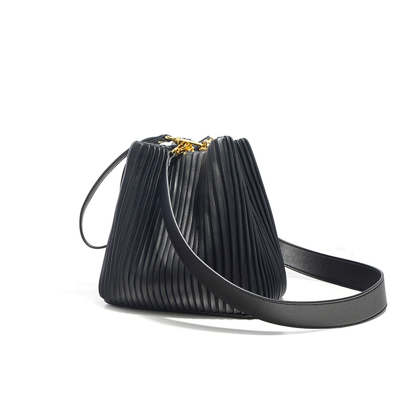 ruched bucket bag, view 14 - MRSLM