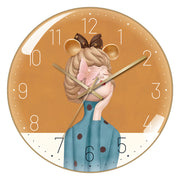 curved glass wall clock, view 11 - MRSLM