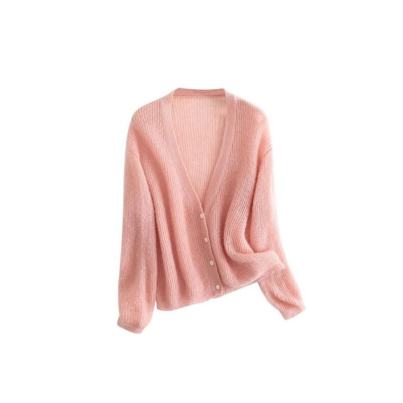 Mohair-wool blend cardigan, view 4 - MRSLM
