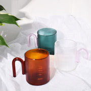 heat resistant glass mug with colorful handle - MRSLM