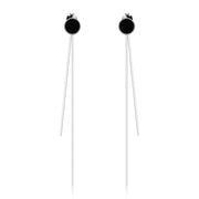 women's sterling silver tassel earrings, view 7 - MRSLM