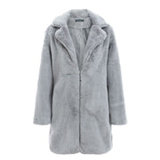 Women's long faux fur coat, view 8 - MRSLM