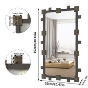 industrial vintage ornate wall mirror, view 8 - MRSLM
