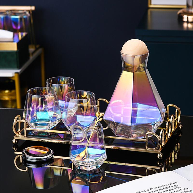heat-resistant rainbow glass cup set - MRSLM