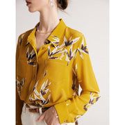 Mulberry silk printed blouse, view 4 - MRSLM