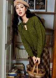 asymmetrical hollowed out knitted cardigan, view 4 - MRSLM