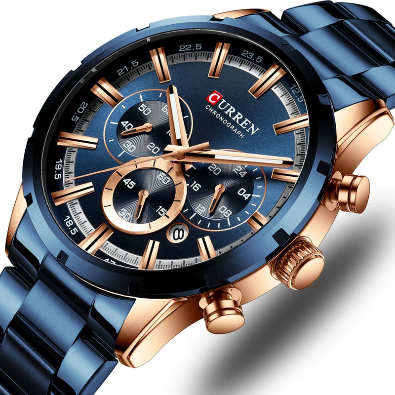 men's stainless steel quartz watch, view 13 - MRSLM