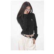 y2k grey zipper cardigan, view 9 - MRSLM