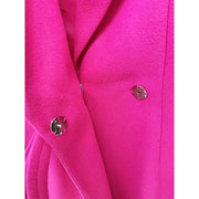 women's rose pink woolen coat, view 6 - MRSLM