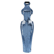 sequin halter long dress, view 3 - MRSLM