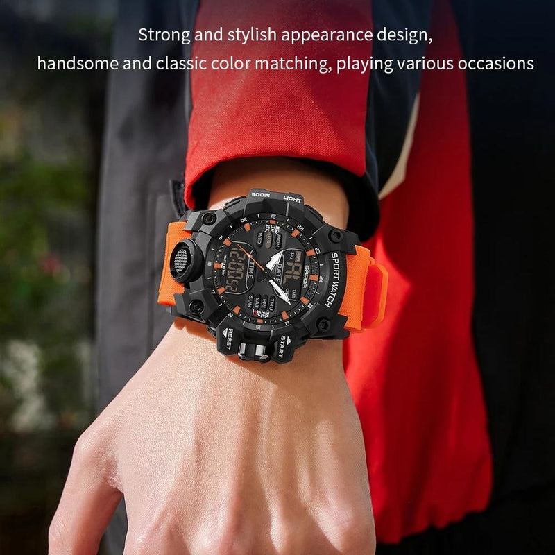 Dual display sports watch for men, view 17 - MRSLM