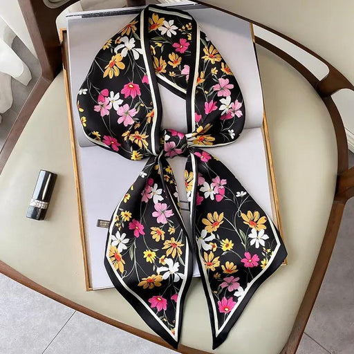 Floral print long polyester scarf - MRSLM