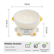 astronaut ceramic pet bowl, view 9 - MRSLM
