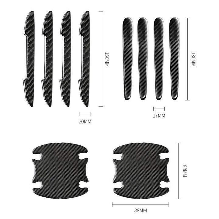 Carbon Fiber Car Door Handle Scratch Protector & Rearview Mirror Strip