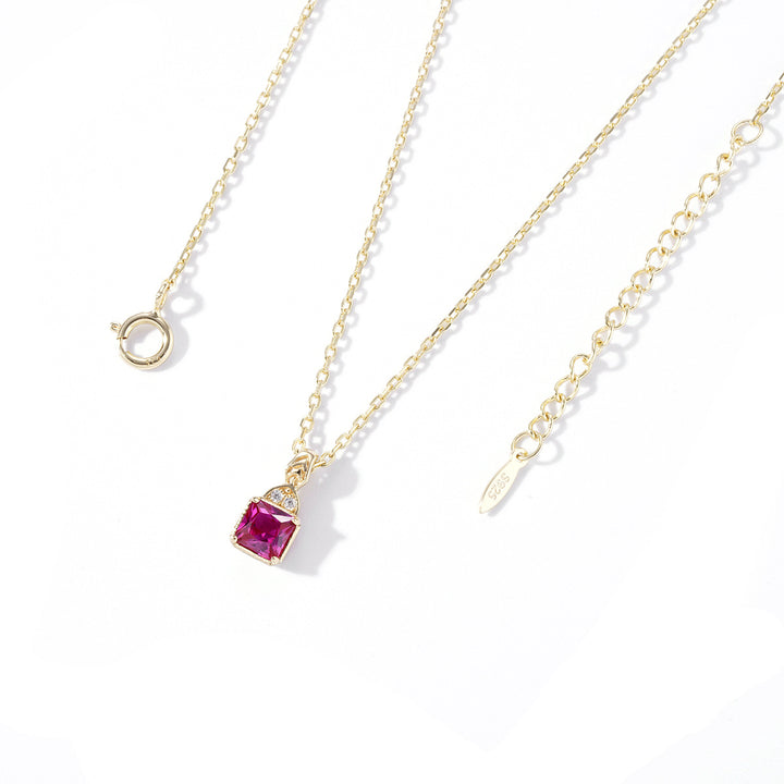 Light Luxury Women's Necklace Sterling Silver Gold Plated Inlay