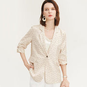 Dots printed silk blazer - MRSLM