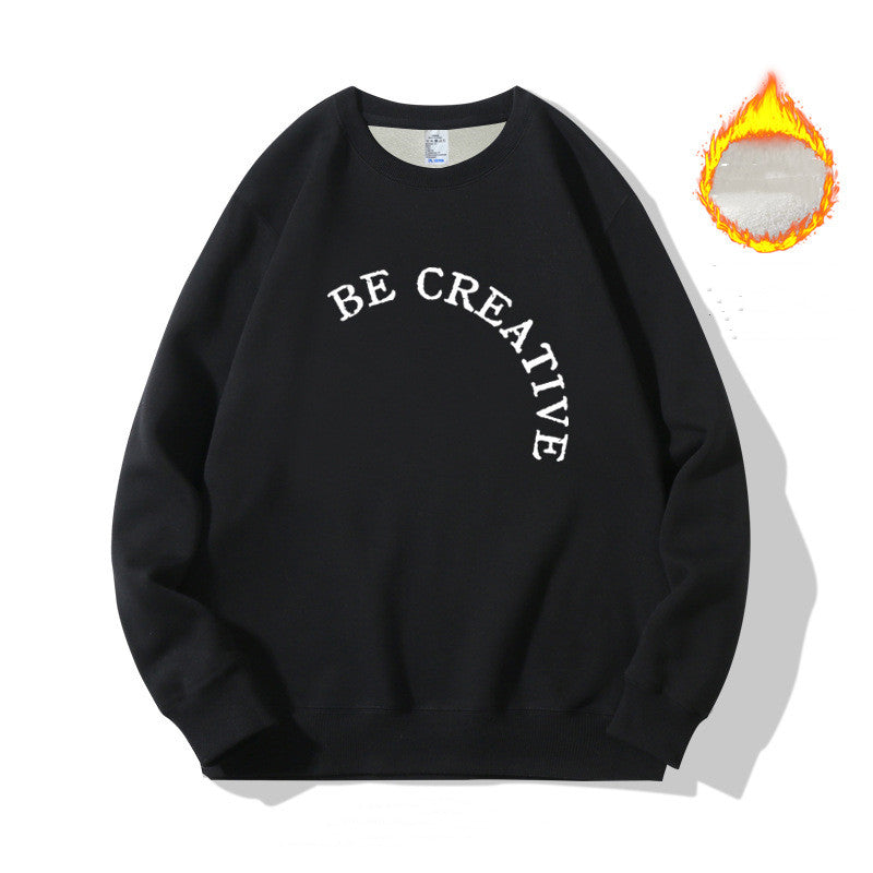 loose thick round neck sweatshirt, view 2 - MRSLM