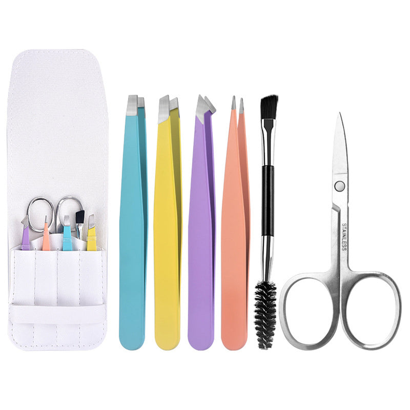 6-piece eyebrow tweezer set, view 4 - MRSLM