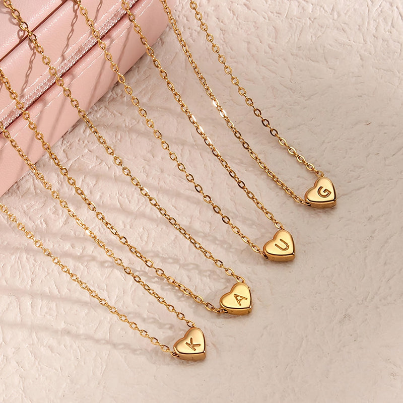 gold plated love letter necklace - MRSLM