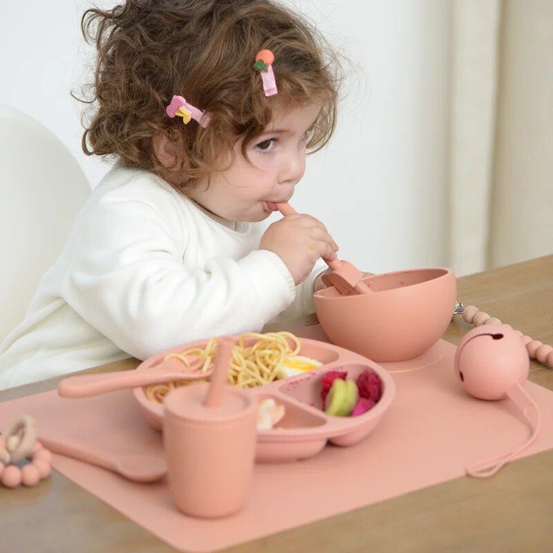 baby silicone tableware set, view 8 - MRSLM