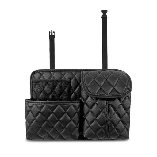 leather car seat back organizer with phone and umbrella holder - MRSLM