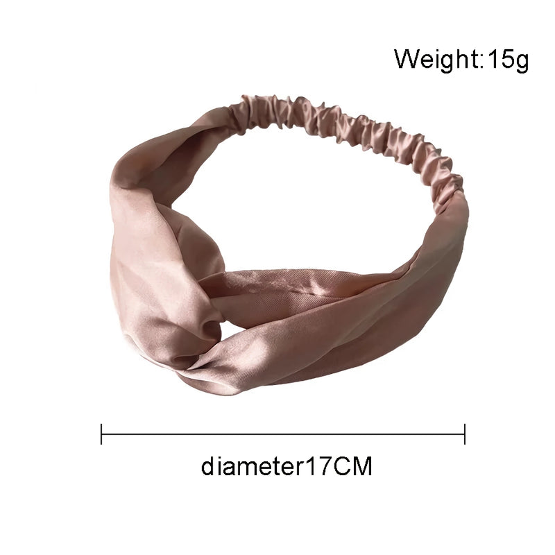 satin cross top knot headband, view 13 - MRSLM